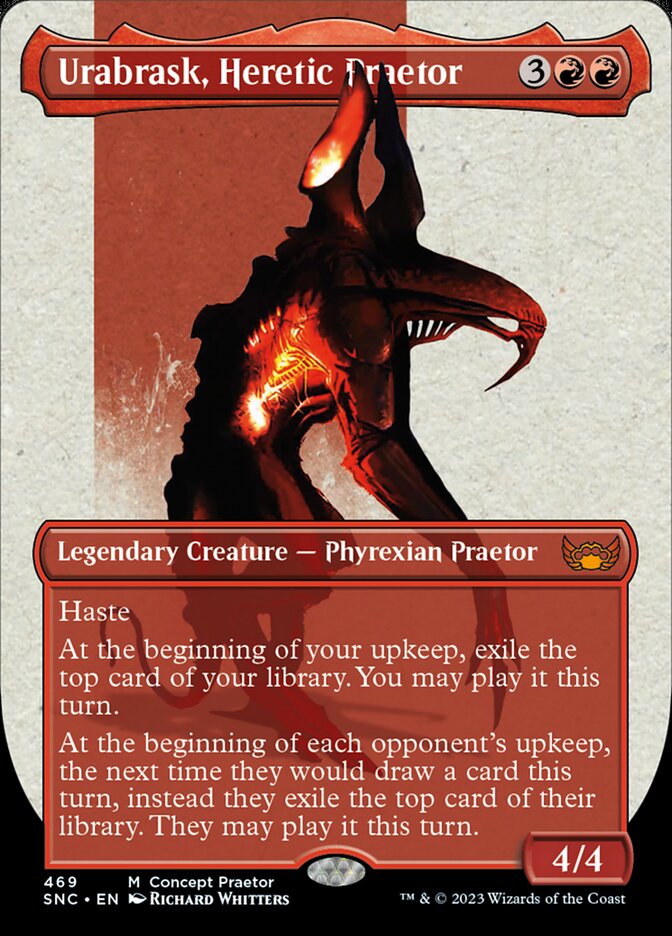 Urabrask, Heretic Praetor - Borderless Concept Art Step-And-Compleat Foil