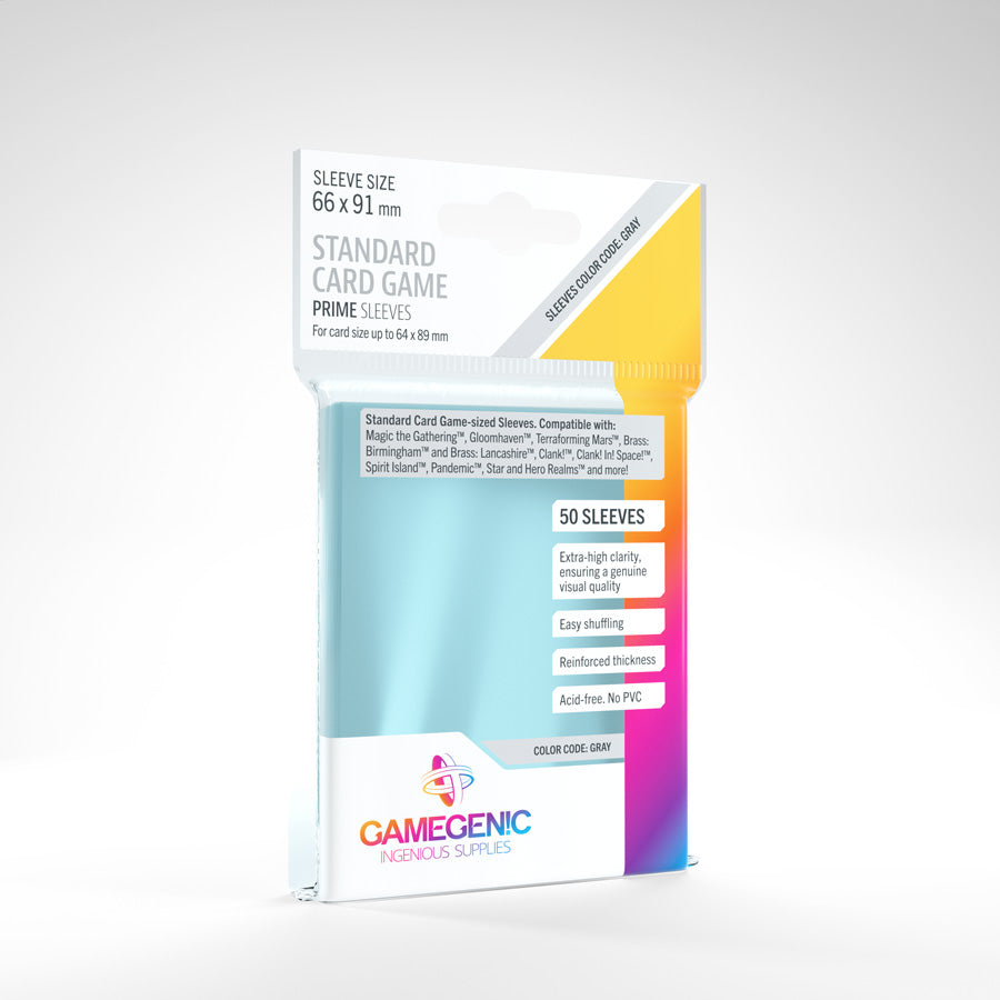 Gamegenic - 66mm X 91mm Standard Card Game Prime Board Game Sleeves 50 ct.