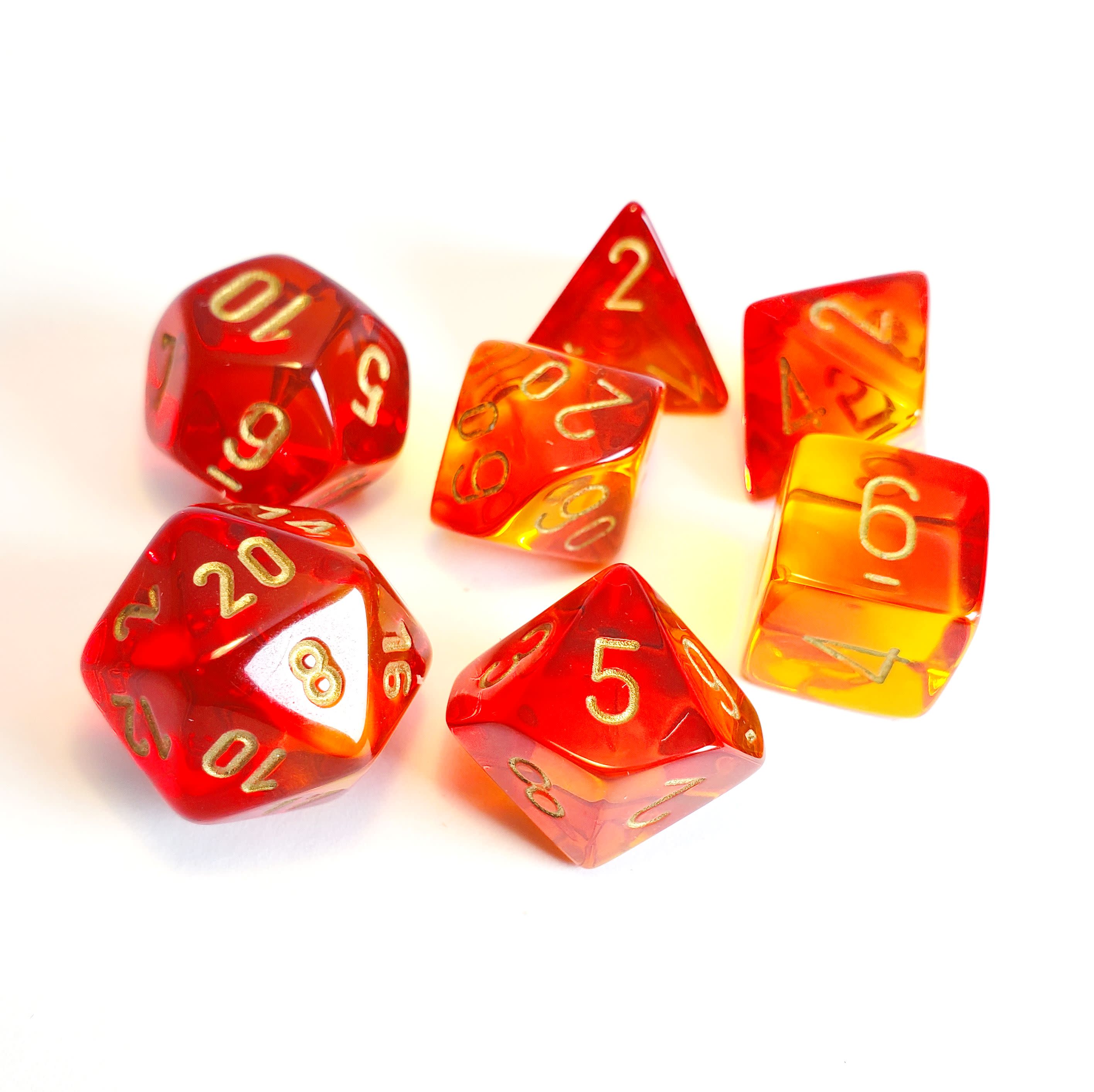 CHX 26468 Gemini Set Poly Translucent Red-Yellow w/Gold