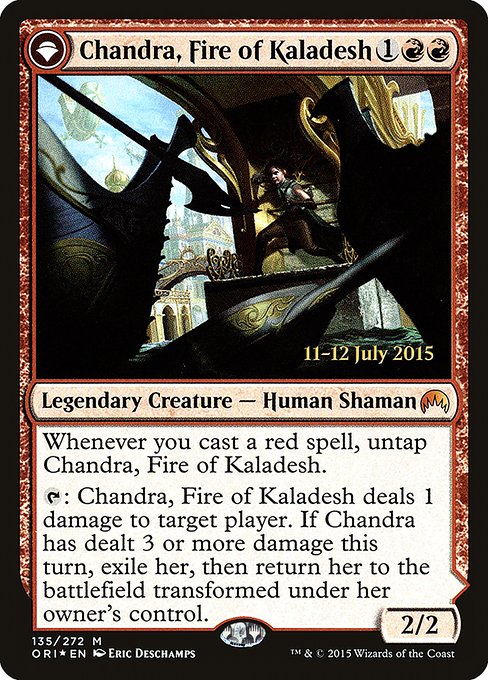 Chandra, Fire of Kaladesh // Chandra, Roaring Flame - Foil - Prerelease Promo