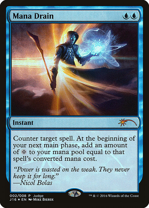 Mana Drain - Foil - Judge Promo