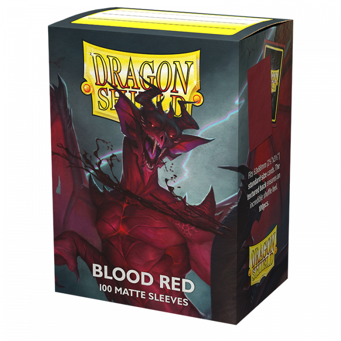 Dragon Shield - 63mm X 88mm - Standard Matte - Blood Red 100 ct.