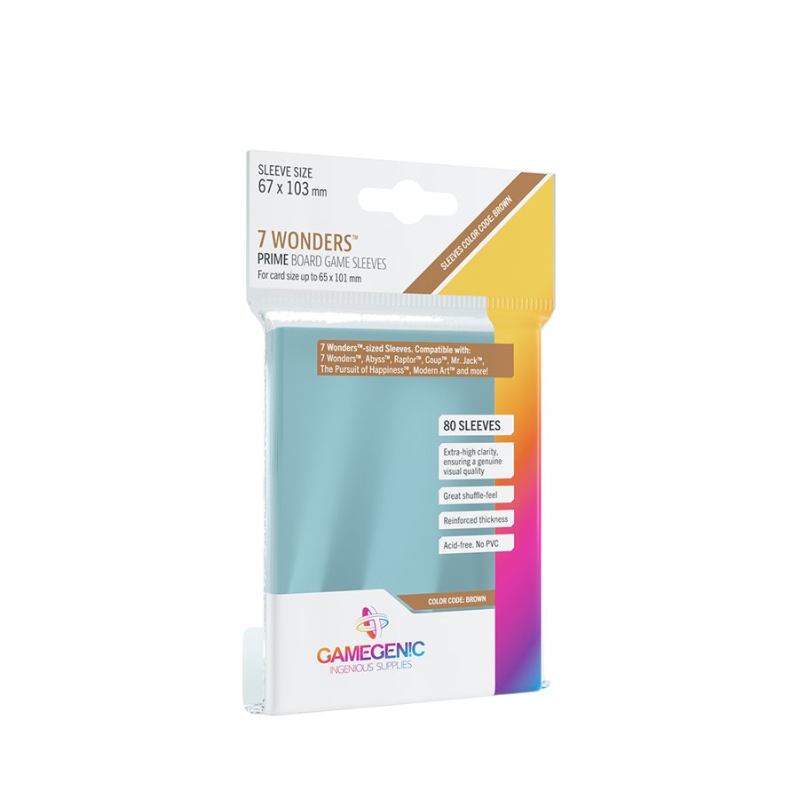 Gamegenic - 67mm X 103mm (7 Wonders) Sleeves 80 ct.