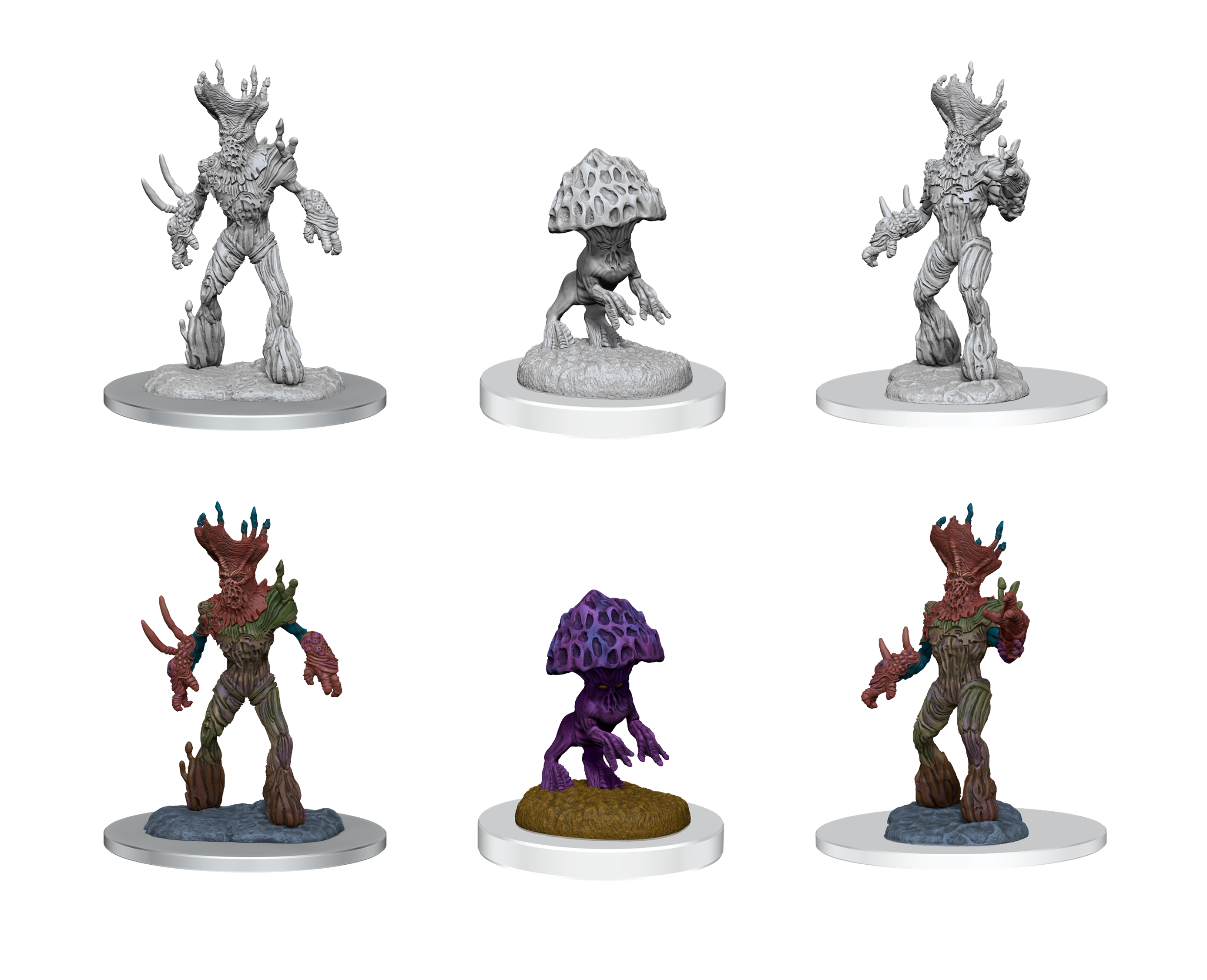 D&D Unpainted Minis - Myconid Sovereign and Sprouts