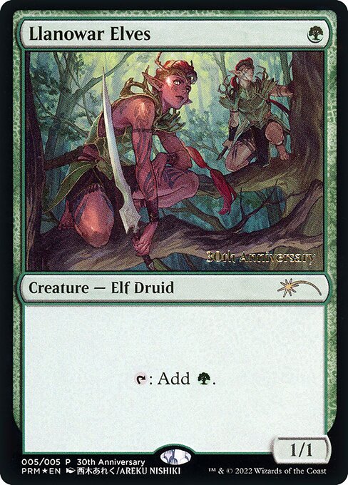 Llanowar Elves - Foil - Anime Art - 30th Anniversary Promo
