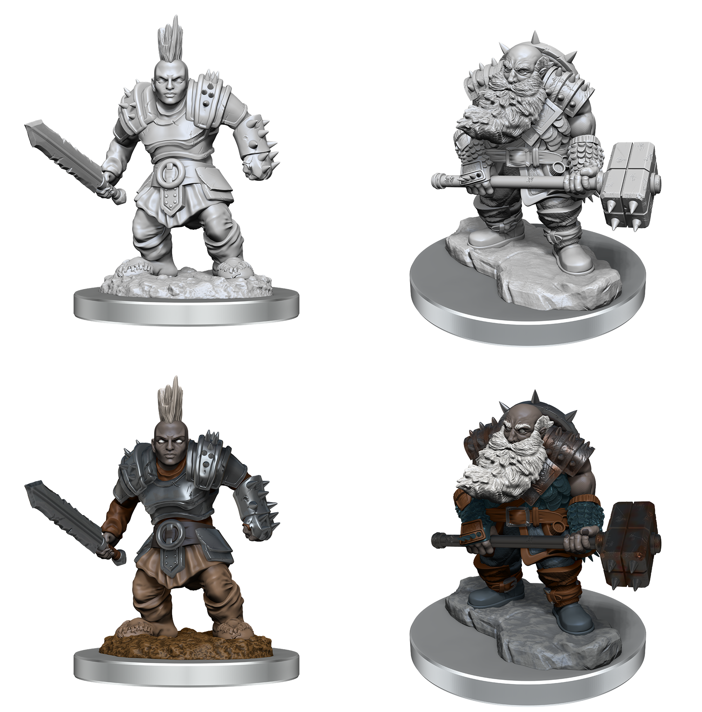D&D Unpainted Minis - Duergar Fighters