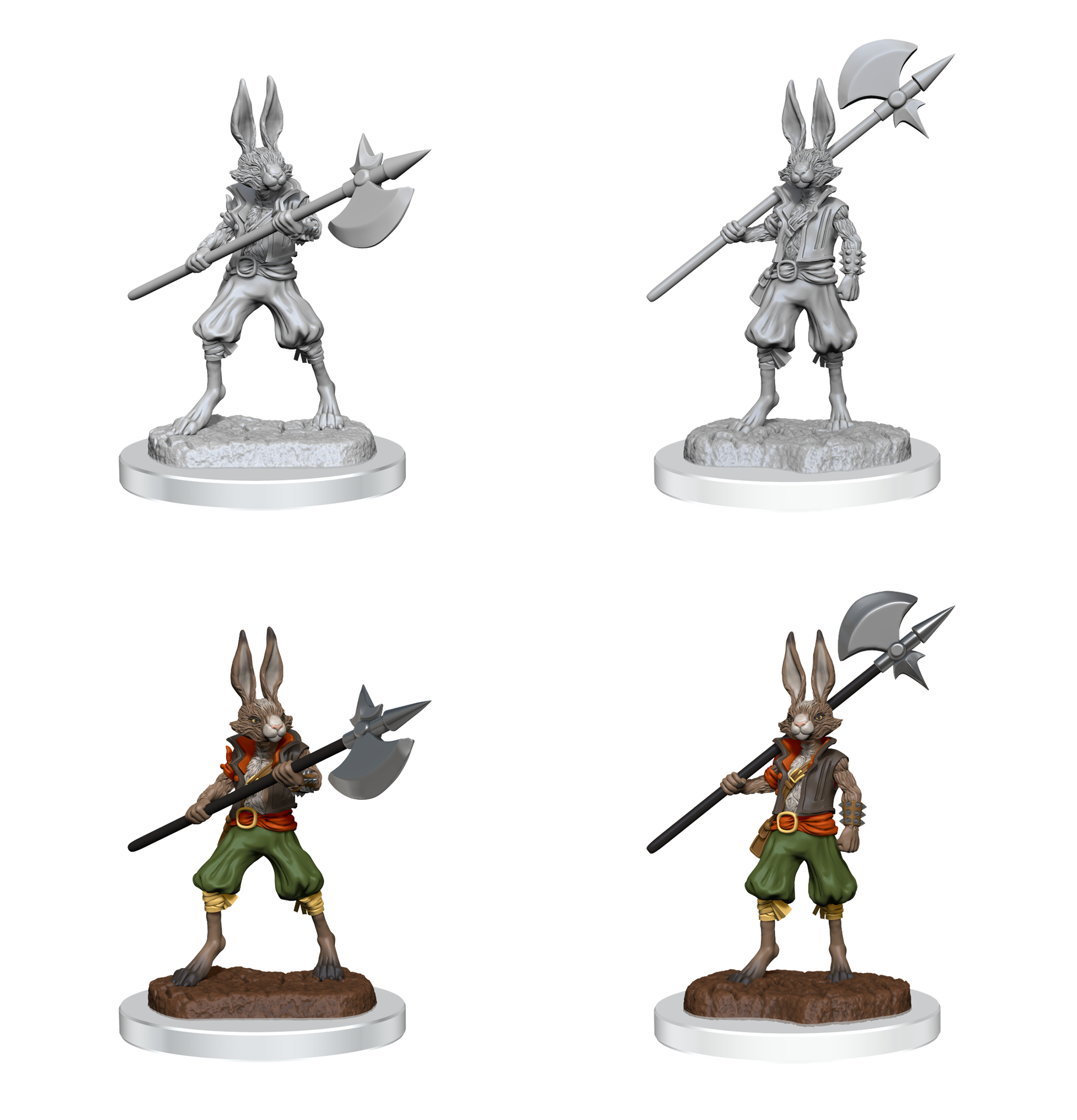 D&D Unpainted Minis - Harengon Brigands