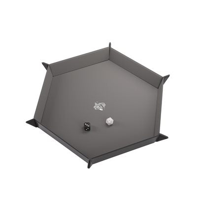 Magnetic Dice Tray: Hexagonal Black / Gray