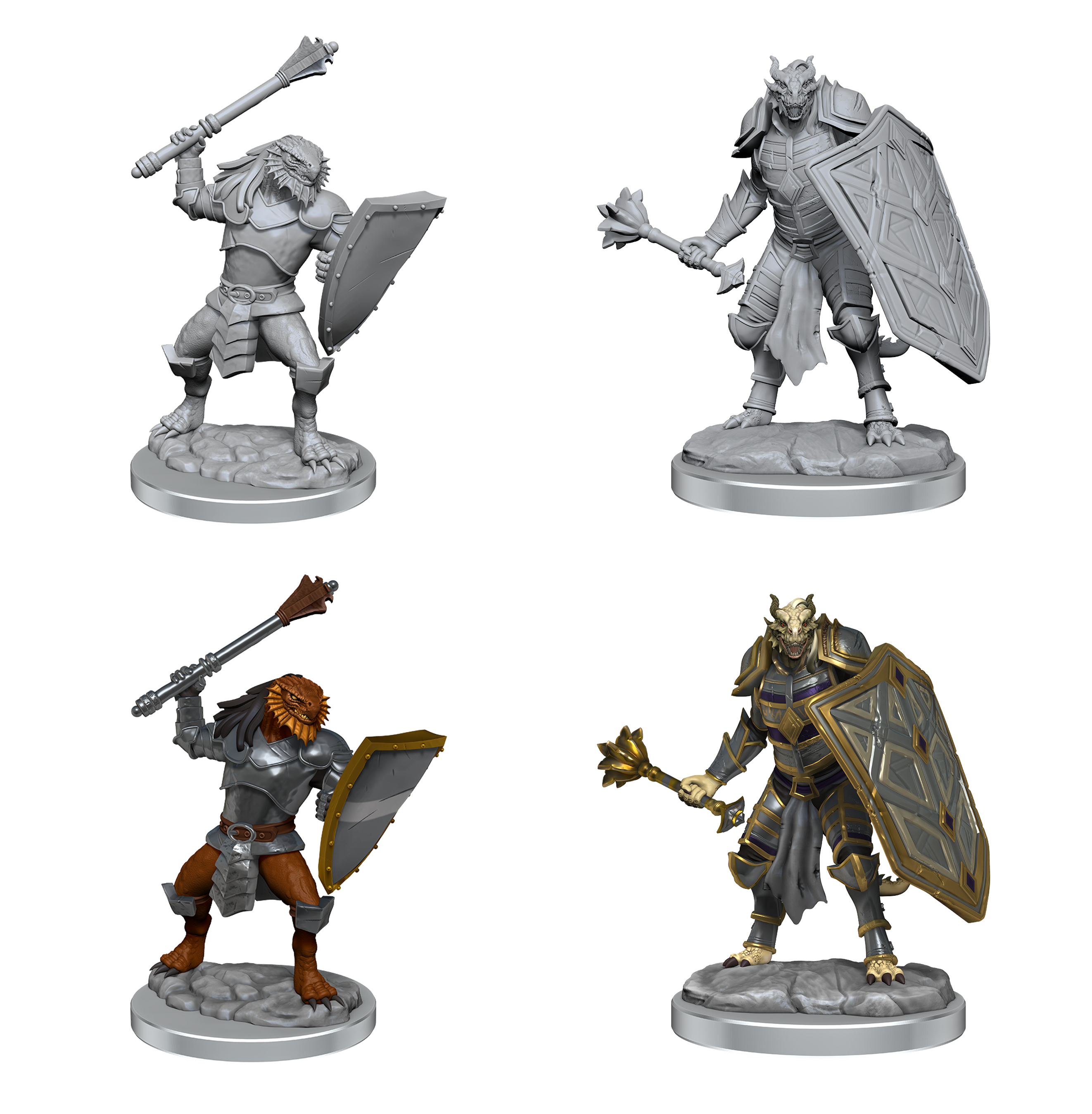 D&D Unpainted Minis - Dragonborn Clerics (Male)
