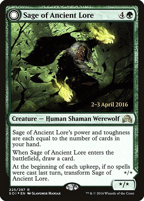 Sage of Ancient Lore - Foil - Prerelease Promo