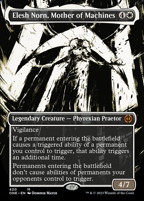 Elesh Norn, Mother of Machines - Borderless Ichor Step-And-Compleat Foil