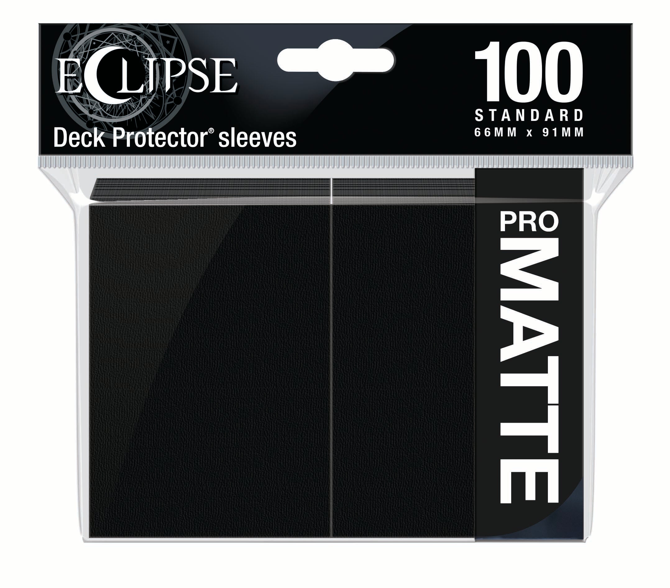 Ultra Pro - 66mm X 91mm - Eclipse Matte Sleeves - Jet Black 100 ct.