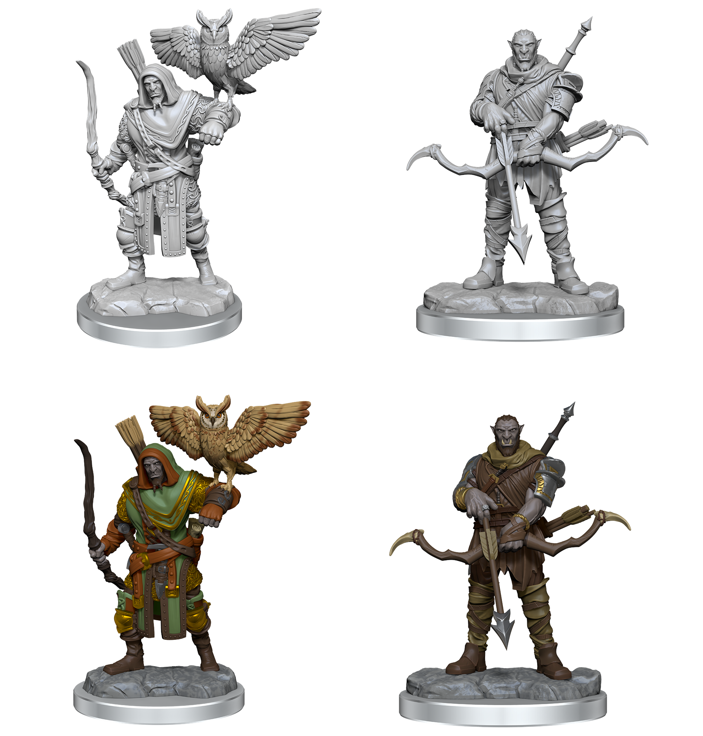 D&D Unpainted Minis - Orc Rangers (Male)