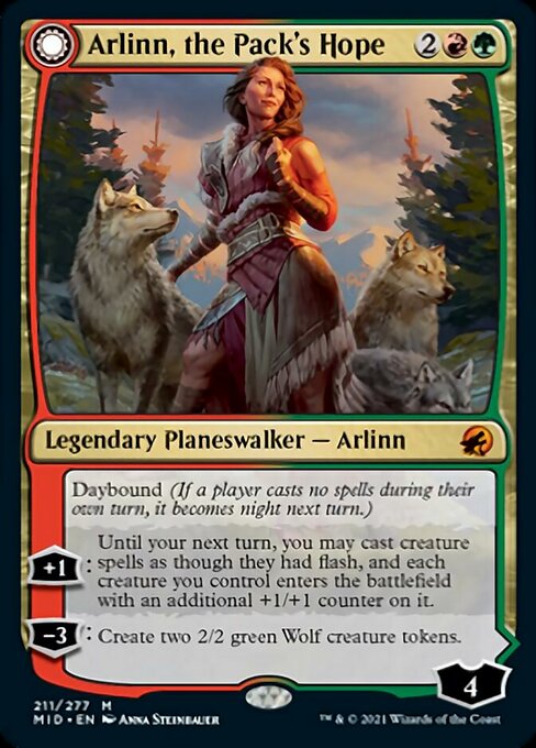 Arlinn, the Pack's Hope // Arlinn, the Moon's Fury - Foil