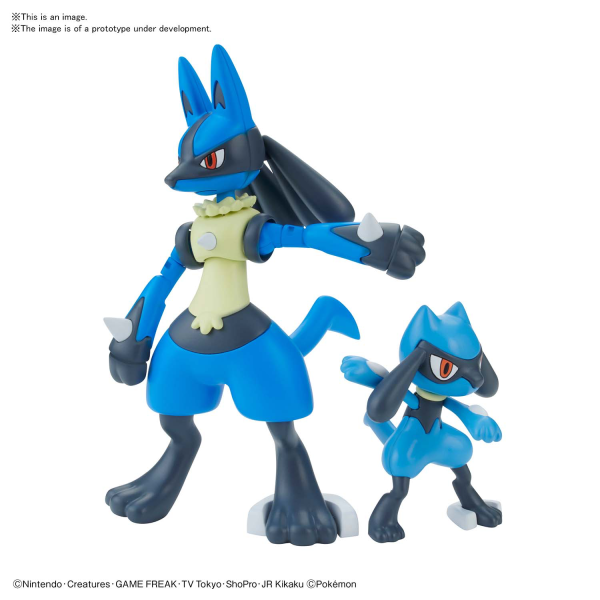Pokemon Model Kit Riolu & Lucario