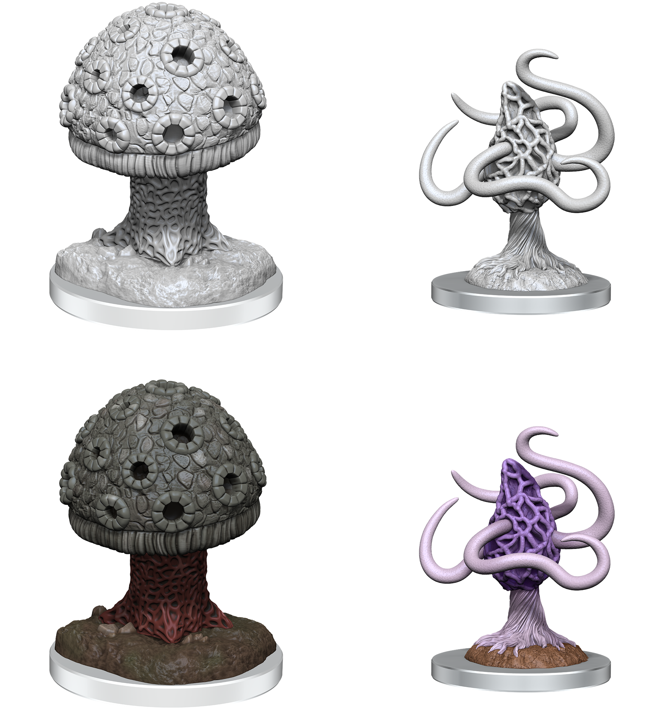 D&D Unpainted Minis - Shrieker and Violet Fungus