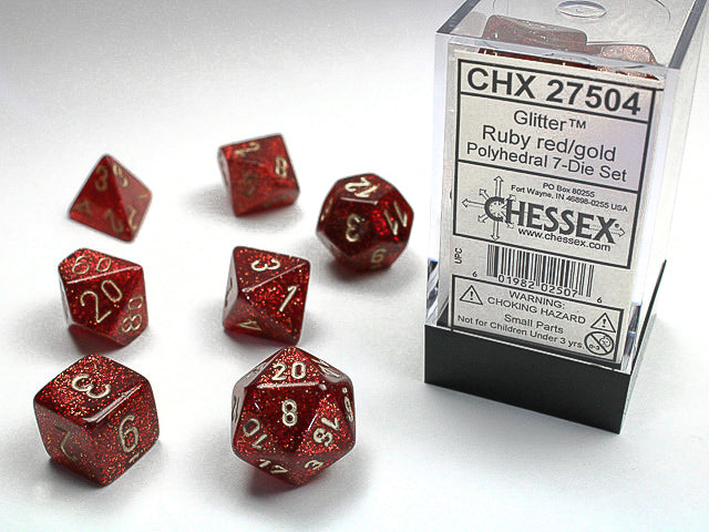 CHX 27504 Glitter Ruby Red w/Gold