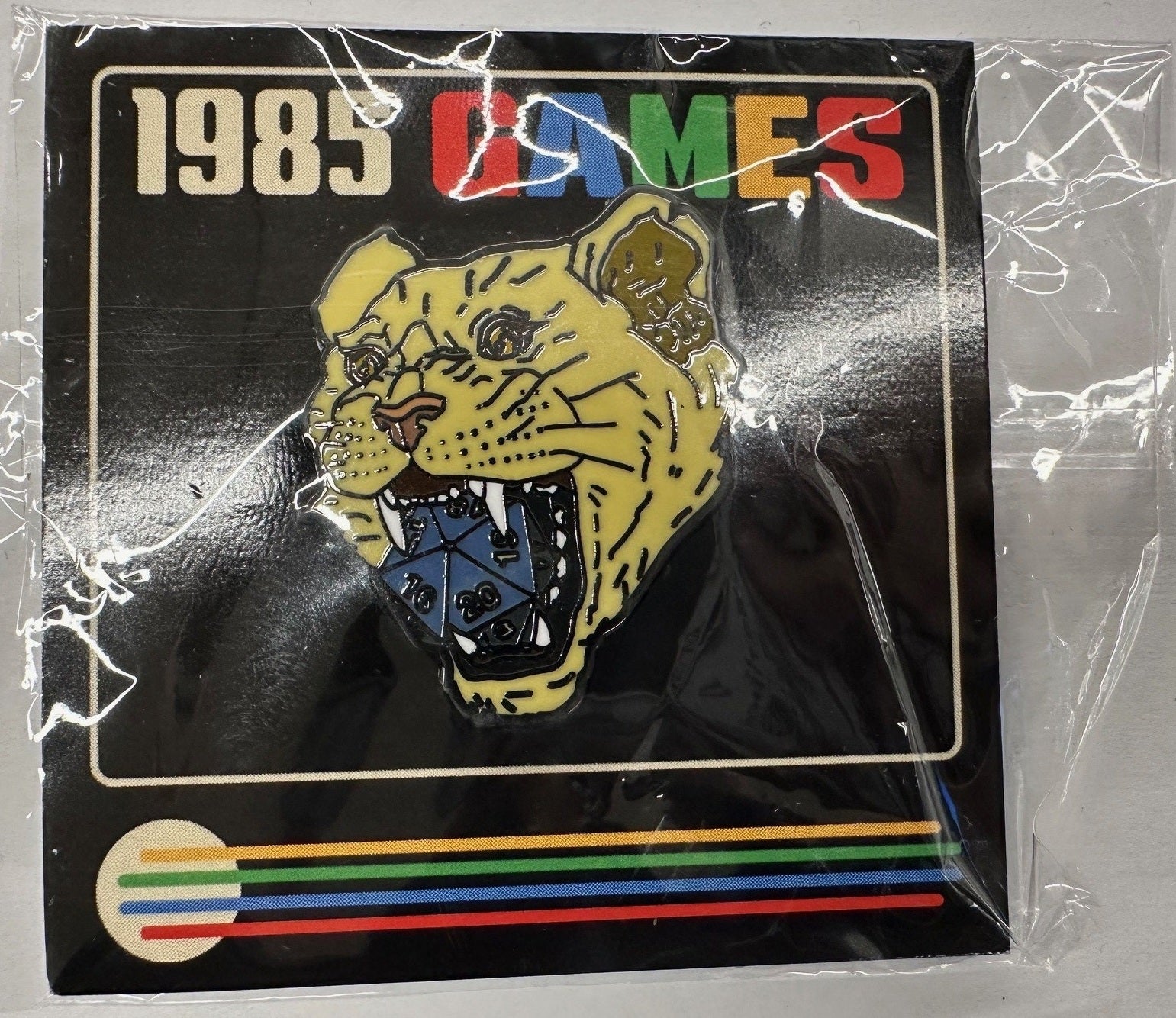 D20 Lion Enamel Pin