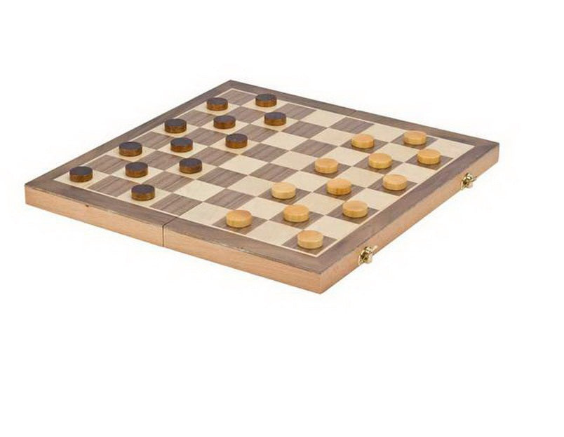 3-in-1 Wooden Chess Checker and Backgammon Game Set 15"
