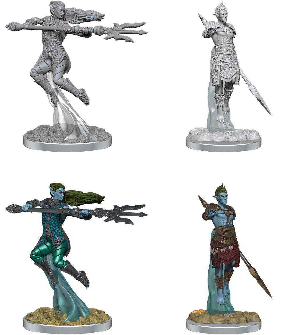 D&D Unpainted Minis - Sea Elf Fighters