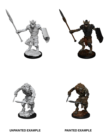 D&D Unpainted Minis - Gnoll and Gnoll Flesh Gnawer