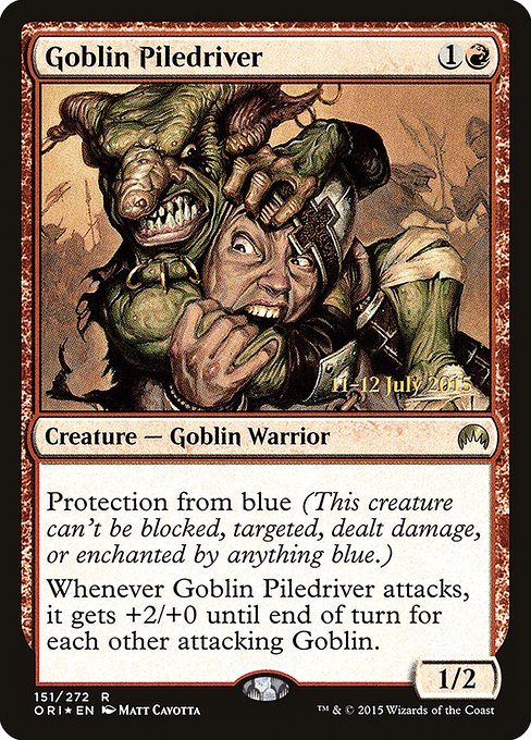 Goblin Piledriver - Foil - Prerelease Promo