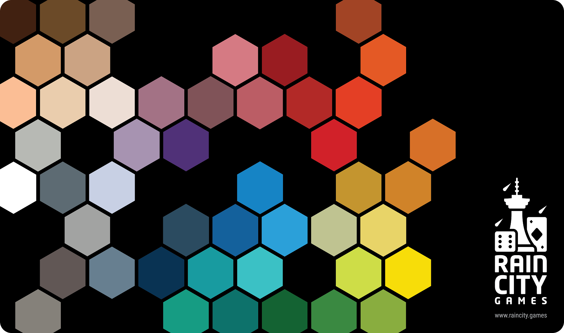 Playmat - Rain City Games - Rainbow Hex