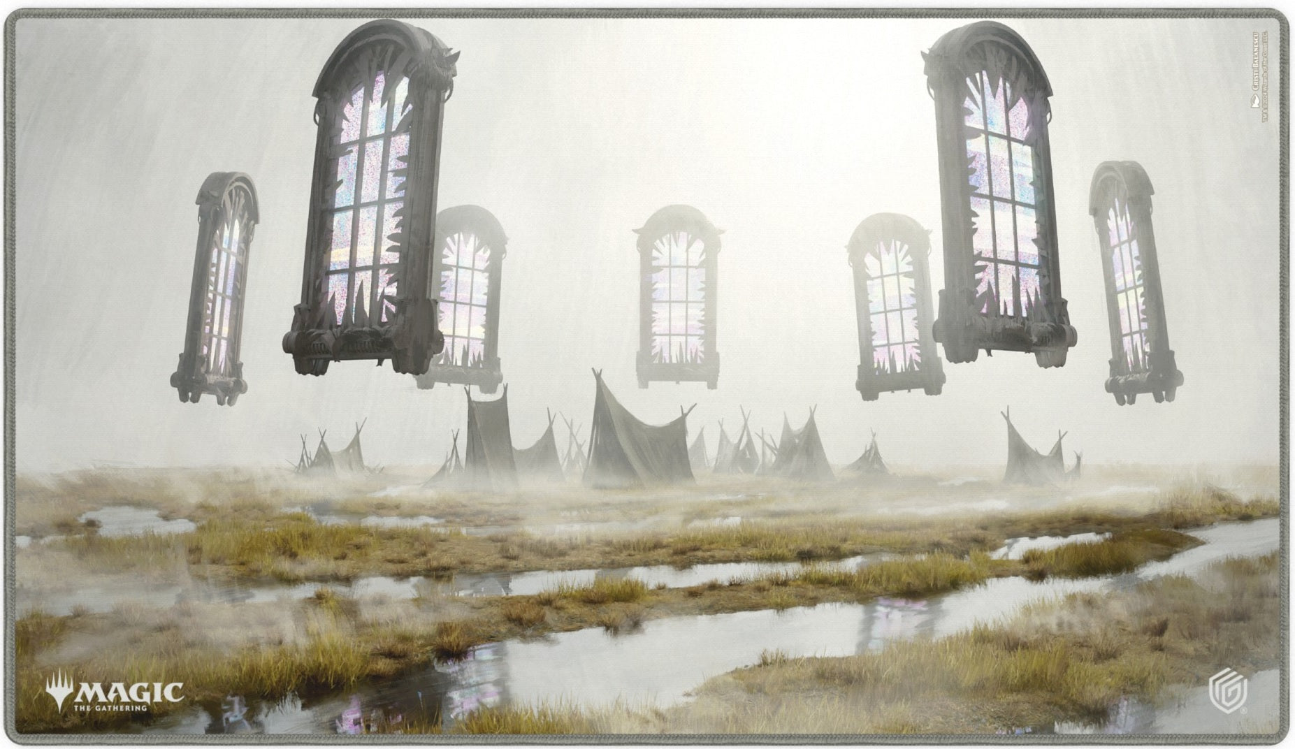 UG Playmat - MTG Duskmourn - Abandoned Campground