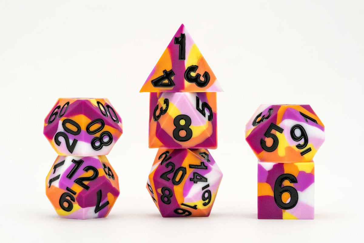 Gaymer Sharp-Edge Silicone Rubber Pride RPG Set - Lesbian