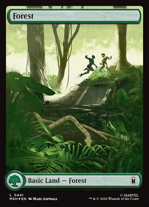 Forest (441) Full Art - Surge Foil