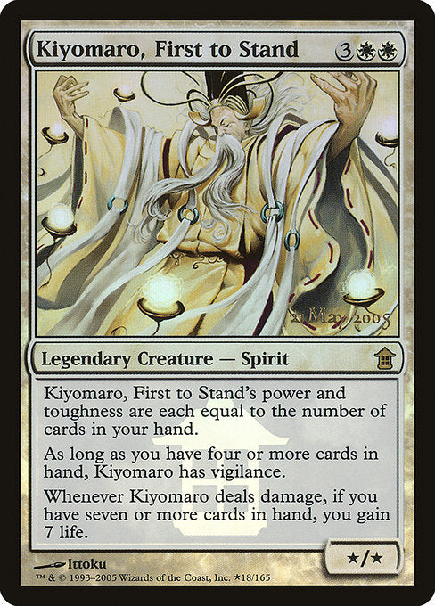Kiyomaro, First to Stand - Foil - Prerelease Promo