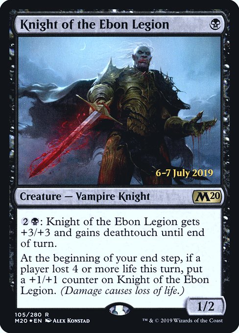 Knight of the Ebon Legion - Foil - Prerelease Promo