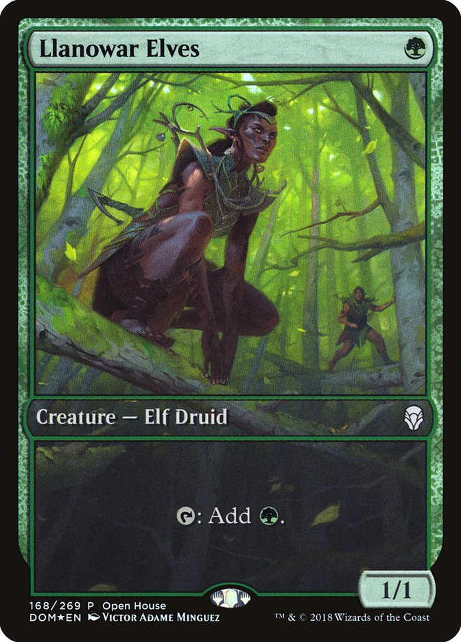 Llanowar Elves - Foil - Open House Promo