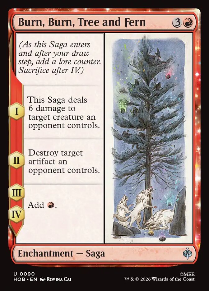 Burn, Burn, Tree and Fern - Foil