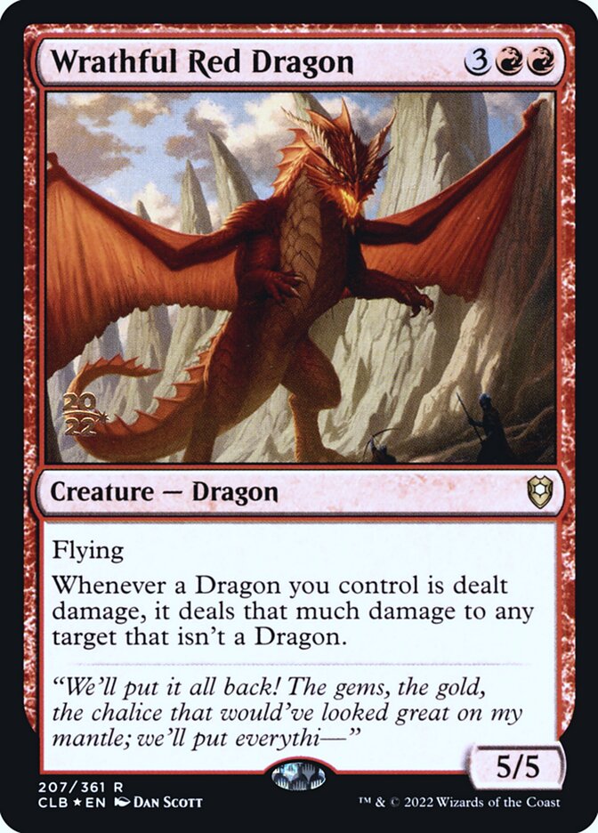 Wrathful Red Dragon - Foil - Prerelease Promo