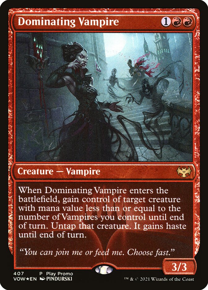 Dominating Vampire - Foil - Play Promo