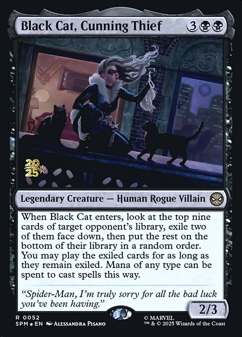 Black Cat, Cunning Thief - Foil - Prerelease Promo