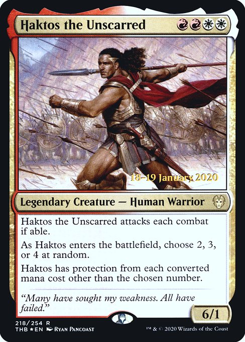 Haktos the Unscarred - Foil - Prerelease Promo