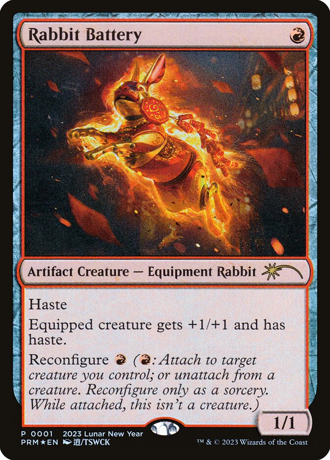 Rabbit Battery - Foil - Lunar New Year of the Rabbit Promo