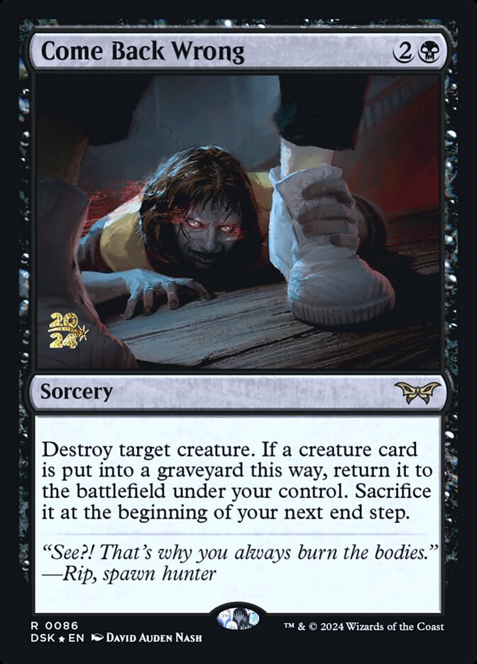 Come Back Wrong - Foil - Prerelease Promo