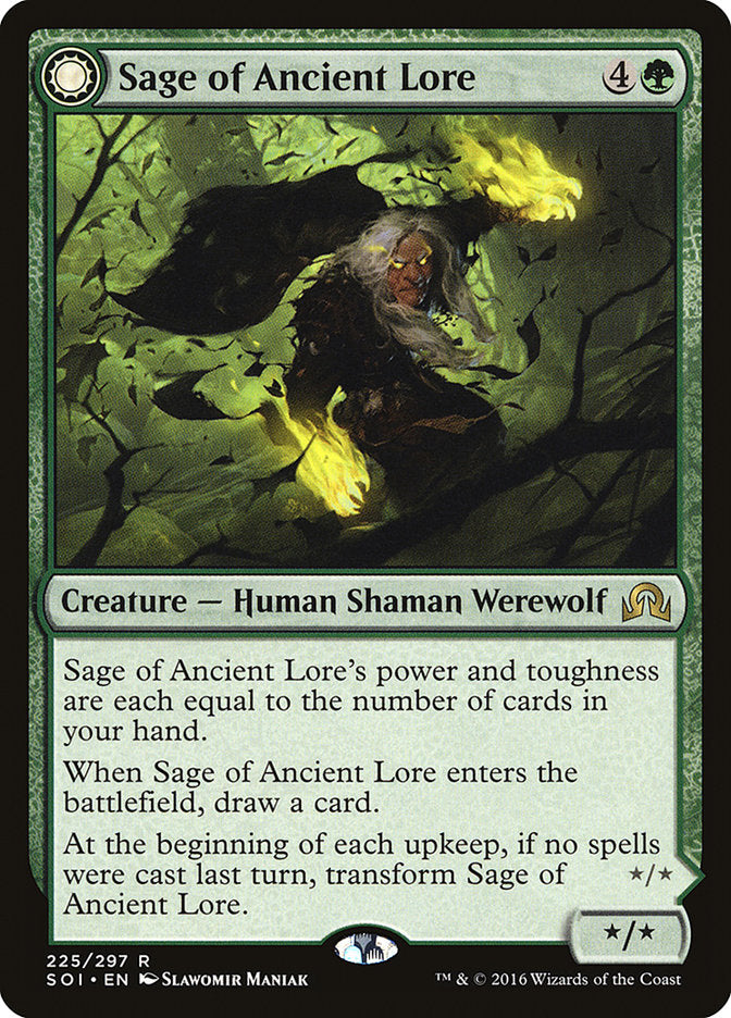 Sage of Ancient Lore // Werewolf of Ancient Hunger - Foil