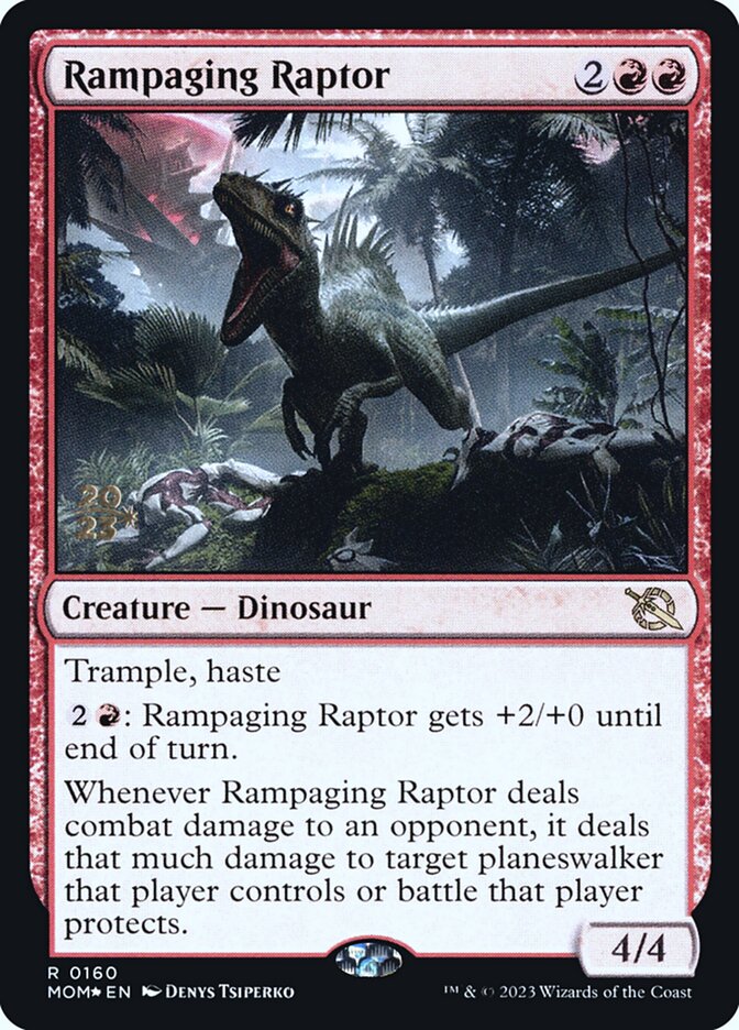 Rampaging Raptor - Foil - Prerelease Promo