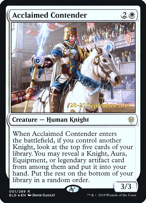 Acclaimed Contender - Foil - Prerelease Promo