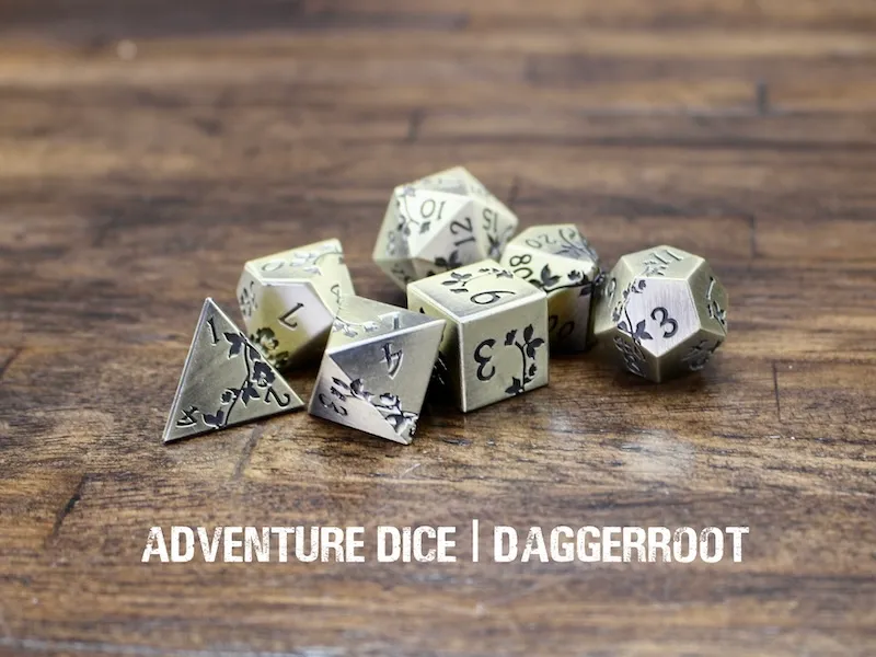 Metal RPG Dice Set - Daggerroot