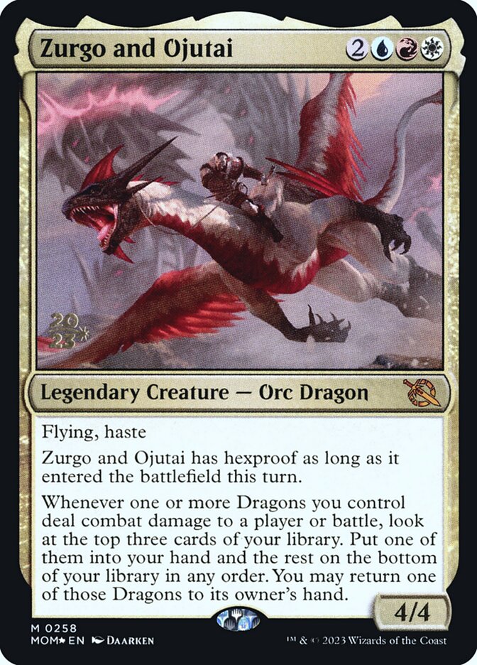 Zurgo and Ojutai - Foil - Prerelease Promo