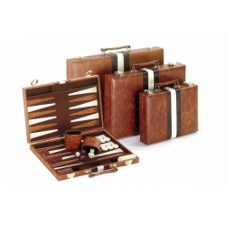 Backgammon - 18" Brown w/ Stripes