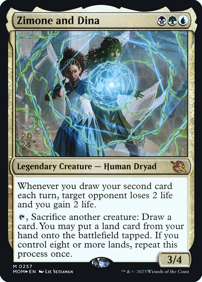 Zimone and Dina - Foil - Prerelease Promo