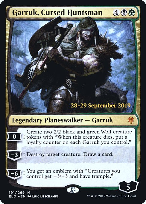 Garruk, Cursed Huntsman - Foil - Prerelease Promo