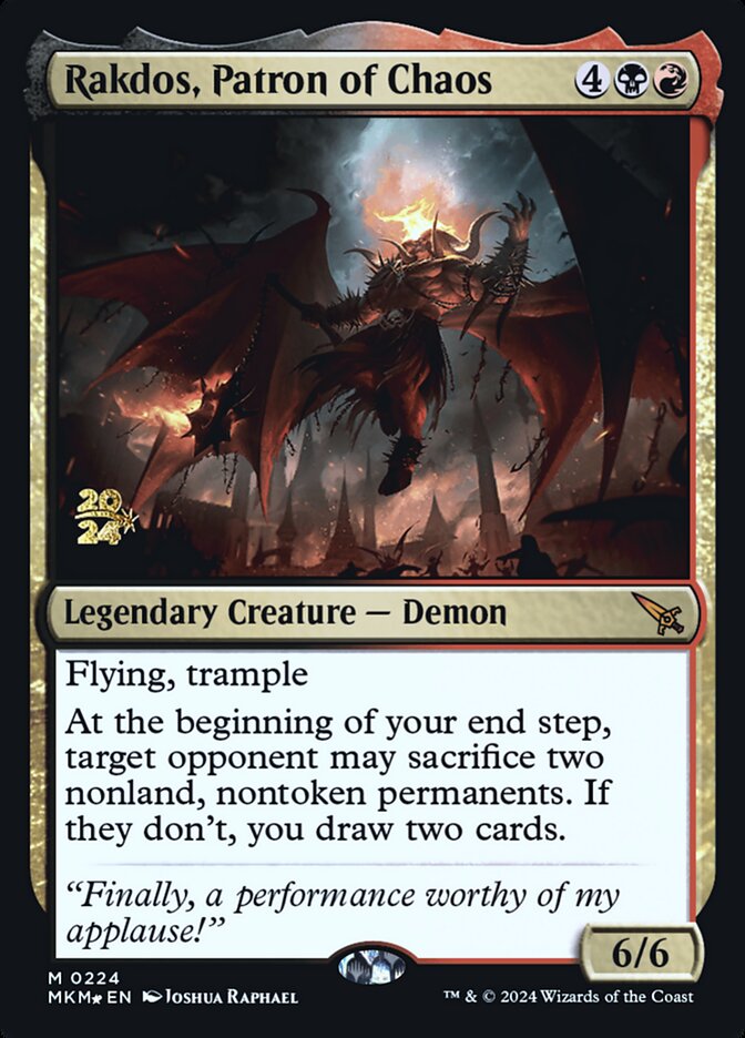 Rakdos, Patron of Chaos - Foil - Prerelease Promo