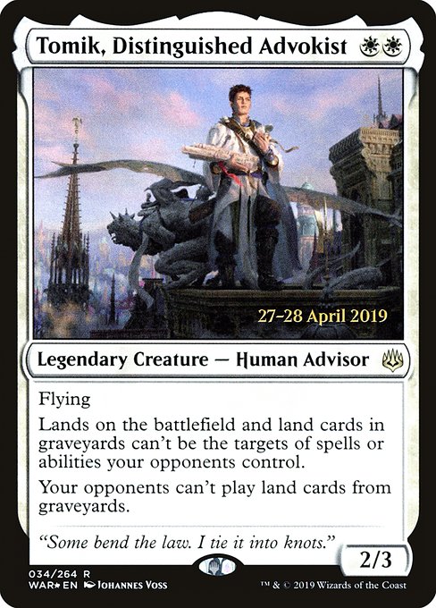 Tomik, Distinguished Advokist - Foil - Prerelease Promo